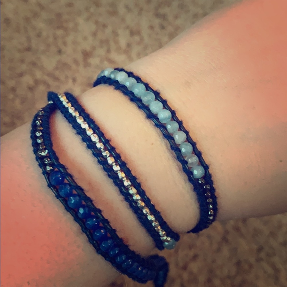 2 wrap beaded bracelets